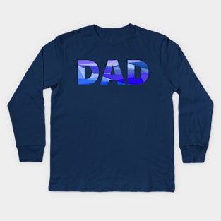 Dad pastel colors chunky design for proud fathers, new dads, fathers to be Kids Long Sleeve T-Shirt